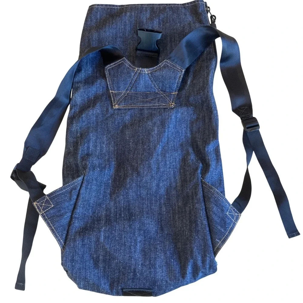 Vintage RARE Y2K 1999 Levi's Denim Jean Backpack‎ RED TAB Bag Buckle NEW NOS